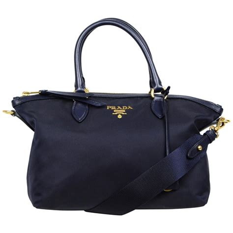 Prada Blue Calfskin 2way Shoulder Handbag 